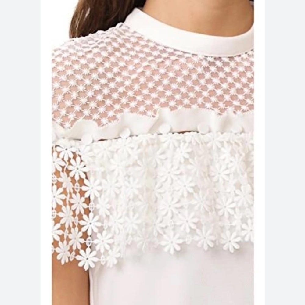 Self-Portrait Mixed Floral Frill Mini Dress - Picture 6 of 16